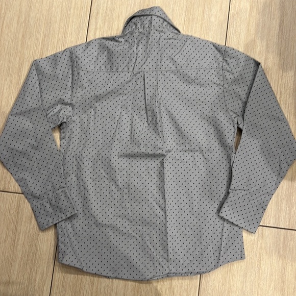 Boys Holiday Editions S C 6/7 Gray & Black Polkadots Button Down Shirt - Picture 7 of 12